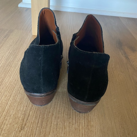 Women’s Lucky Black Suede Booties - Picture 4 of 5